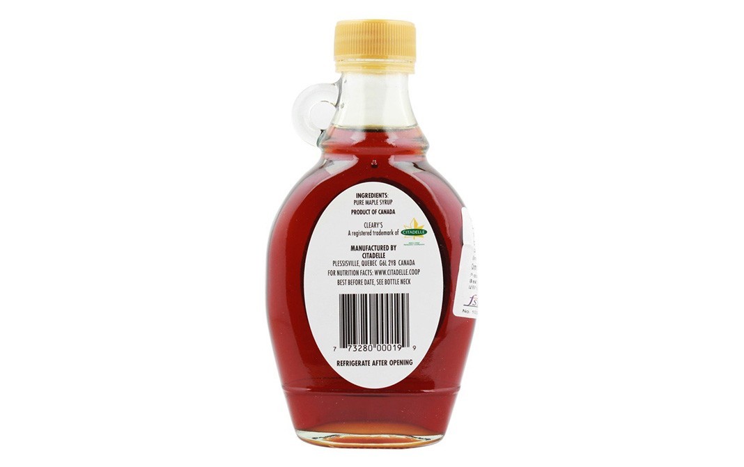 Citadelle Pure Maple Syrup Dark Intense Taste   Glass Bottle  187 millilitre